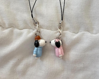 puffy jacket puppy couple’s charms | handmade phone charm/keychain | gift for girlfriend, boyfriend, etc!