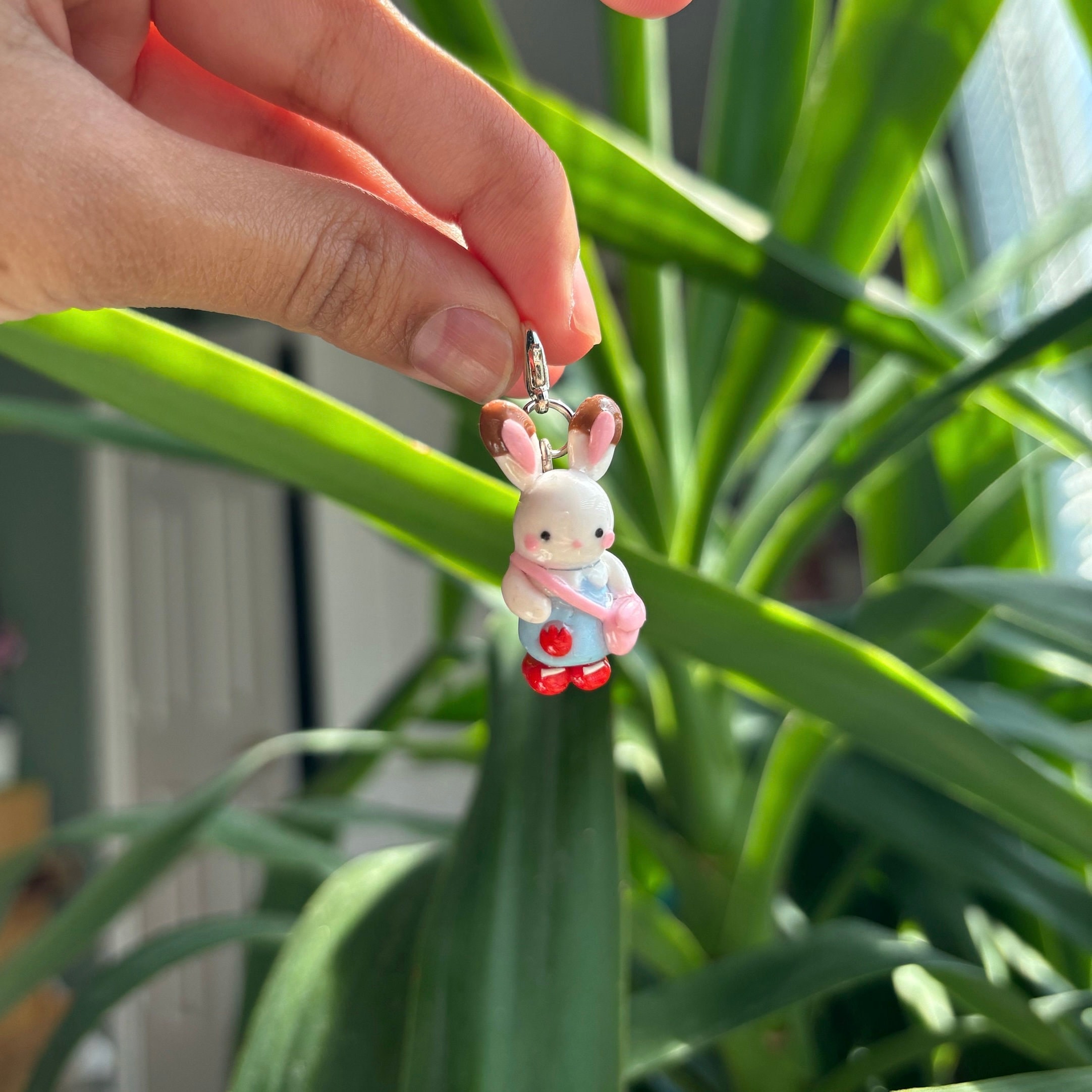 calico critter chocolate rabbit phone charm / keychain | sylvanian families-inspired