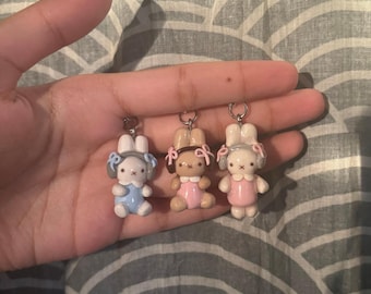 headphones bunny phone charm/ keychain!