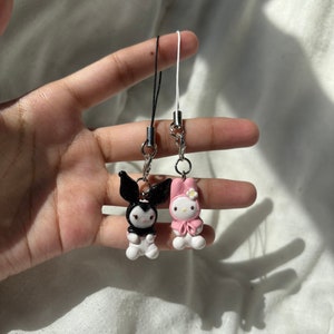 melody & kuromie phone charm/ keychain | handmade kawaii art