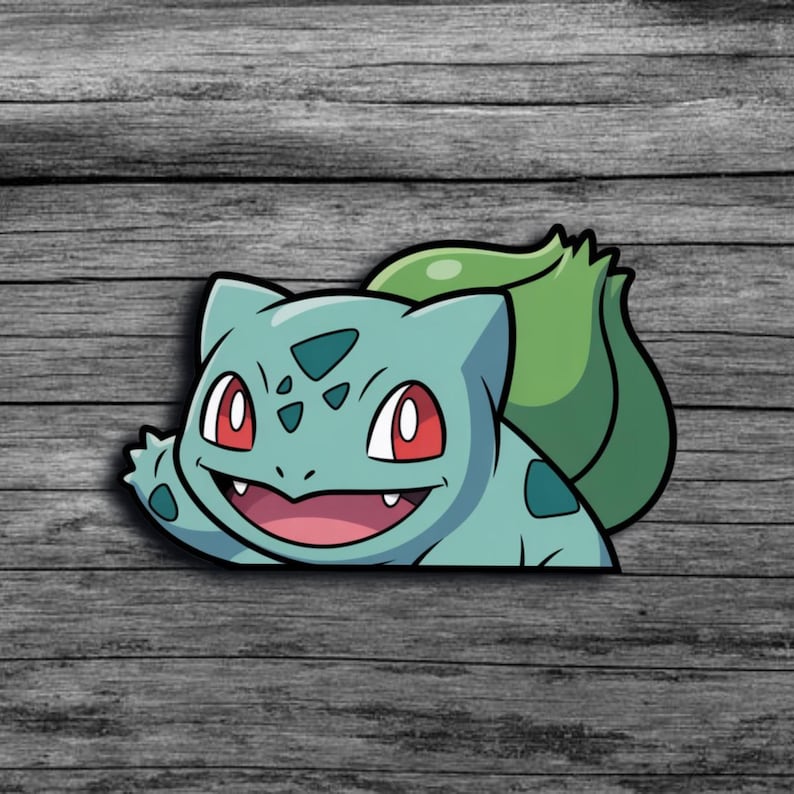 Bulbasaur Vinyl Peeker Sticker / Decal - Etsy