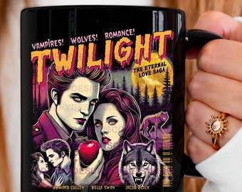 Twilight Saga Coffee Mug: Retro Gothic Vampire Design