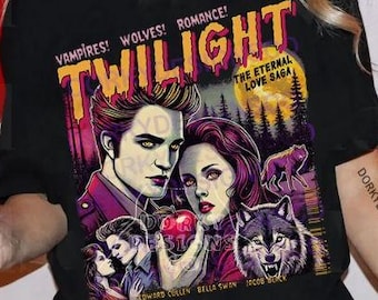 Twilight Saga T-Shirt, Vintage Comic Art, Book Lover Gift