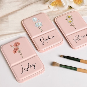 Personalized Makeup Mirror,Pocket Mirror with Custom Name,Birthday Gift for Her,Bachelorette Party Gift,Travel Makeup Mirror,Wedding Gift