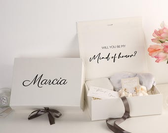 Custom Bridesmaid Gift Box,Bridesmaid Proposal Box,Bridal Party Gift Boxes,Empty Box,Wedding Gift Box,Bridal Shower Box,Maid of Honor Gift
