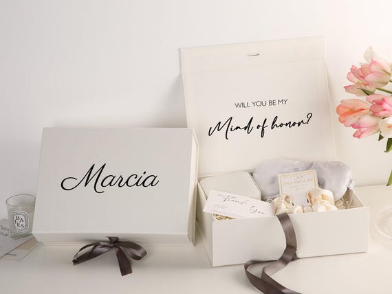 Custom Bridesmaid Gift Box,Bridesmaid Proposal Box,Bridal Party Gift Boxes,Empty Box,Wedding Gift Box,Bridal Shower Box,Maid of Honor Gift