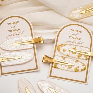 Bridesmaid Hair Clip Gold And Silver,To Have And To Hold Bridal Hair Clips,Bridesmaid Gifts,Birthday Keepsake Gift,Bachelorette Party Favor