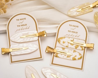 Bridesmaid Hair Clip Gold And Silver,To Have And To Hold Bridal Hair Clips,Bridesmaid Gifts,Birthday Keepsake Gift,Bachelorette Party Favor
