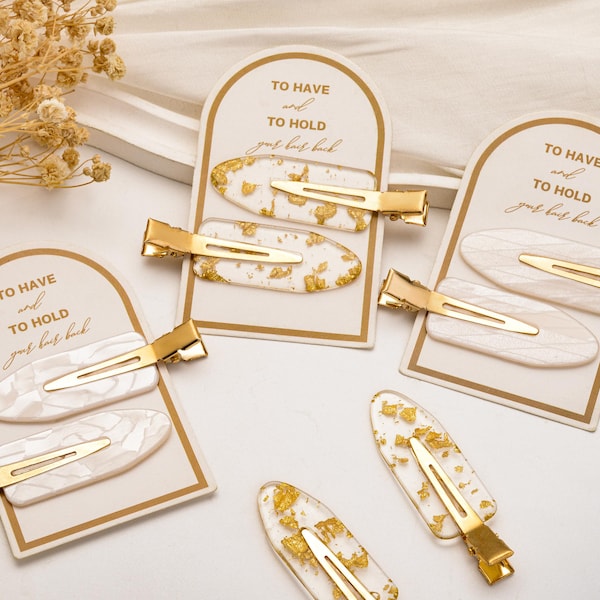To Have And To Hold Bridal Hair Clips,Bridesmaid Proposal Gift,Wedding Day Accessories,Bridesmaids Gifts No Crease Hair Clips