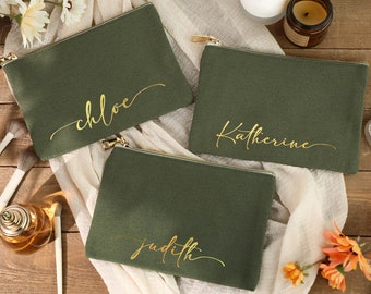Personalized Bridesmaid Makeup Bag,Bridesmaid Gift Proposal,Cosmetic Bag, Bridesmaid Gift,Wedding Makeup bag,Travel makeup bag,Toiletry Bag