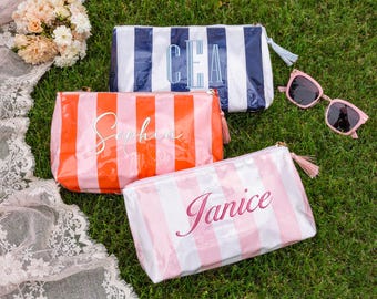 Custom Waterproof Toiletry Bag,Personalized Embroidered Makeup Bag,Bridesmaid Gift Bag,Travel Cosmetic Pouch,Gift for Women,Mothers Day Gift