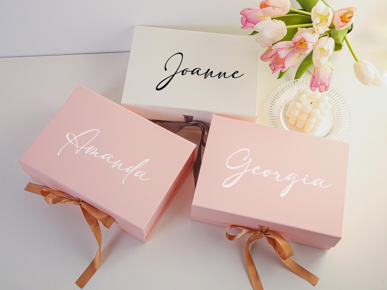 Custom Bridesmaid Gift Box,Bridesmaid Proposal Box,Bridal Party Gift Boxes,Empty Box,Wedding Gift Box,Bridal Shower Box,Maid of Honor Gift image 9