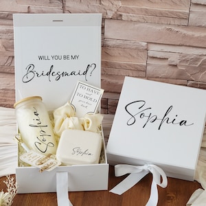 Benutzerdefinierte Name Brautjungfer Geschenke Box, Brautjungfer Vorschlag Box, werden Sie meine Brautjungfer sein, Brautparty Geschenke Boxen, Hochzeitsgeschenkbox,