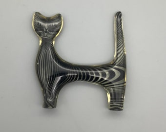 Abraham Palatnik Lucite Katzenfigur, 1960er Jahre – Mid-Century Op-Art Acryl