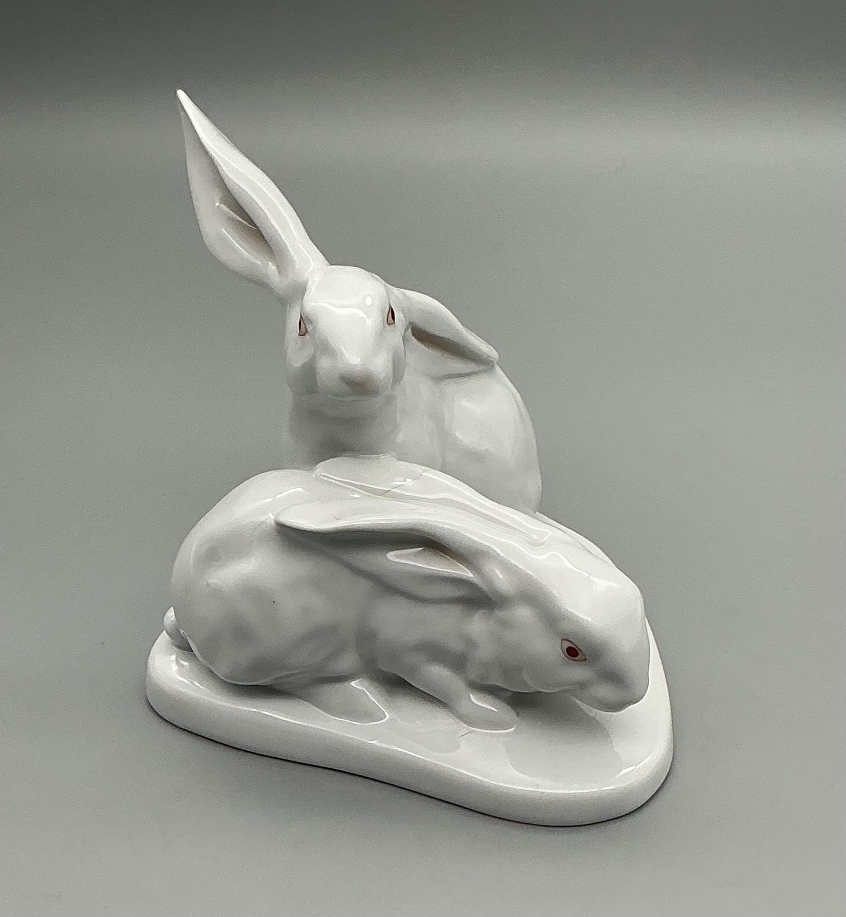ヘレンド社製可愛いウサギの陶器置物 Herend rabbit - Etsy 日本