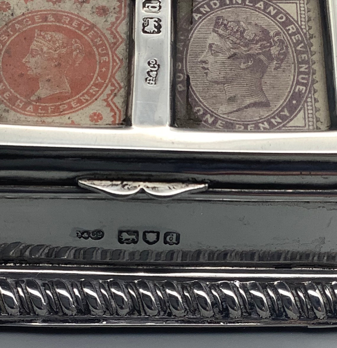 Antique Silver Stamp Box - Etsy