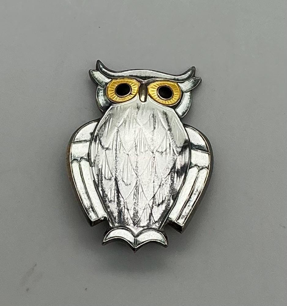 David Andersen フクロウ アンティークブローチ David Andersen Owl Brooch - Etsy