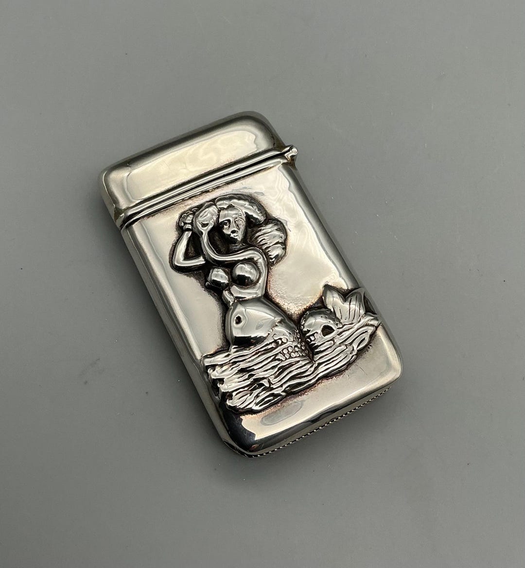 Antique Sterling Silver Vesta Case / Match Safe - Etsy