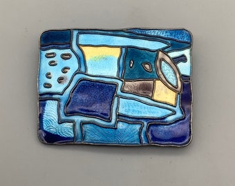 David Andersen Norway Sterling Silver & Enamel “Seasons” Brooch, 1958