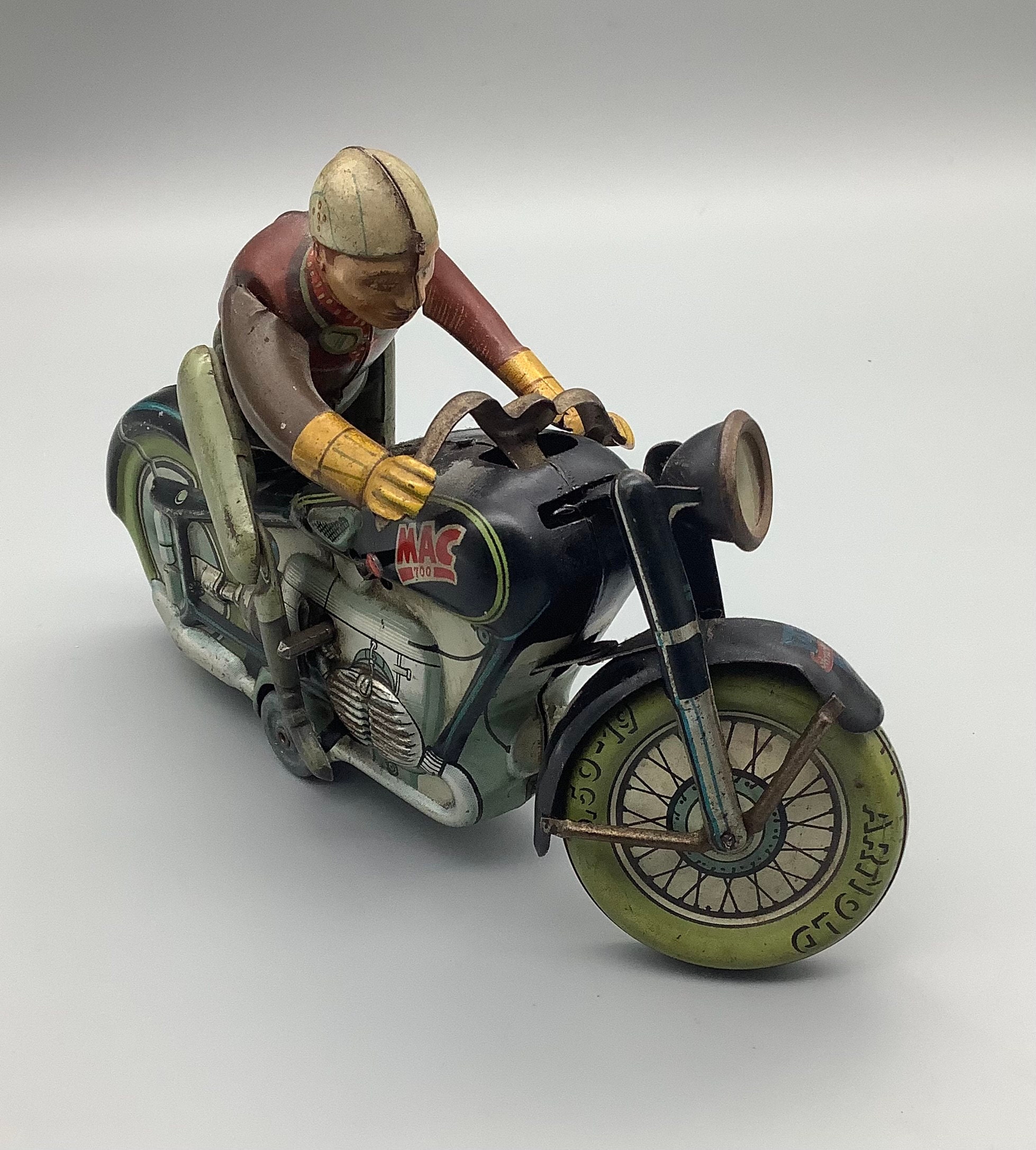 レトロ メダル機 ワンダーボーイ ハイポイント 動作品 Arnold Tinplate Clockwork MAC 700 Motorcycle and Rider - Etsy
