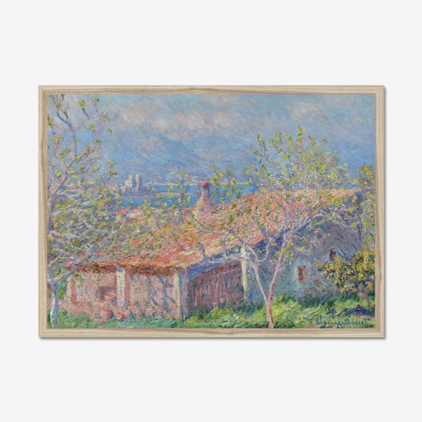 Claude Monet's Gardener's House at Antibes, Printable Vintage 1888 Wall Art, Oil Painting High Resolution Digital Files