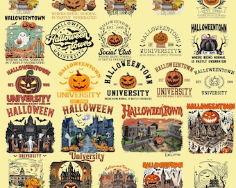 Plus de 80 vintage Halloween Town Est 1998 Png Bundle, Halloweentown University Png, citrouille Halloweentown Png, vintage Halloweentown Png, Salem Png