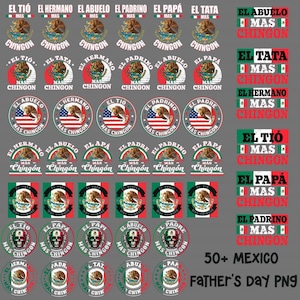 50+ pakiet PNG Papa Mas Chingon, Dia Del Padre PNG, flaga Meksyku, Papa Mexicano zabawny hiszpański dzień ojca PNG, Eres Mi Heroe Png