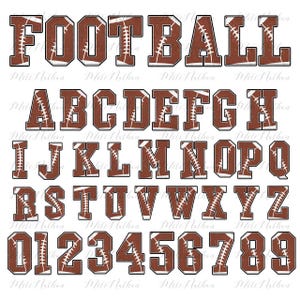 Fußball Nummer und Alphabet Png-Bundle, Fußball Png, Fußball Alphabet Buchstaben, Fußball Sport Doodle Buchstaben, Varsity Buchstaben
