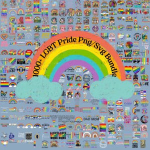 1000+ Gay LGPT Pride Png/Svg Biundle, Regenbogen Pride svg, Gay svg, Gay Coquette Bow Png, bunte LGBTQ svg, Pride Month Digital Download