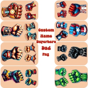 Pacote de PNG com nome personalizado de super-herói, o melhor pai de todos os tempos, Papai super-herói, adicione o nome do filho em PNG, Pai, soquinho, PNG, Dia dos Pais, Superpai PNG