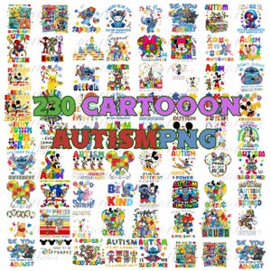 230 Autism Cartoon Bundle Png, Autism Awareness Cartoon Png, Cartoon Png, Autism Png, Mouse And Frinend Autism Png, Autism Awareness Png