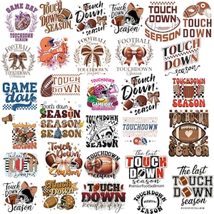 Touchdown Season Football Svg/Png Bundle,  Football Svg, Game Day Png, Football Bow Png, Raising Ballers, Coquette Game Day Png,Football Mom