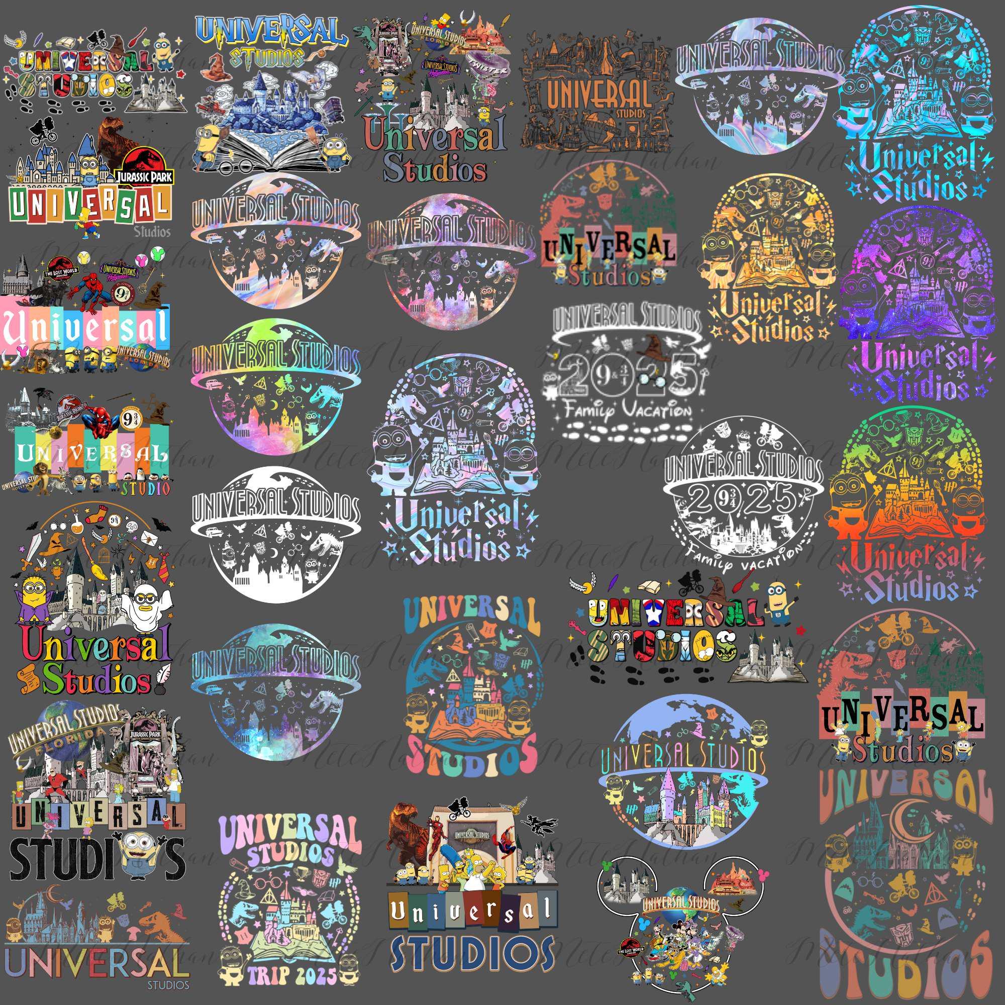 40+ Universal Studio 2025 Png Bundle, 2025 Family Trip Png, Universal Studios Trip, Universal 2025 Png, Trendy Digital, Digital Download