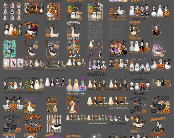 Plus de 70 ensembles png d'oies effrayantes pour Halloween, juste une image png d'oies effrayantes, fantôme citrouille sorcière drôle d'oie, png horreur automnale, png sorcières d'oie