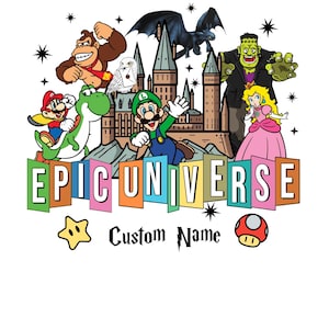 Universo épico personalizado PNG, Familia a juego universal PNG, Diseño de camiseta Universo épico, Viaje a Universal Studios PNG, Vacaciones familiares PNG