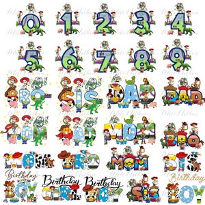 Paquete PNG de Toy Story de HPBD, cumpleaños de Toy Story, mamá, papá, hermana, hermano de Toy Story, Toy Story, cumpleaños de niño y niña de Toy Story