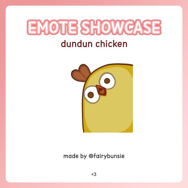Dundun Chicken Emote - Twitch, Discord, Youtube | fairybunsie