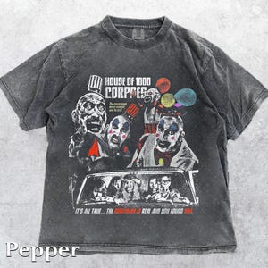 Comfort Colors® 1717 Vintage House of 1000 Corpses T-Shirt, Rob Zombie Horror Movie T-Shirt,  Unisex Comfort Colors  HC98