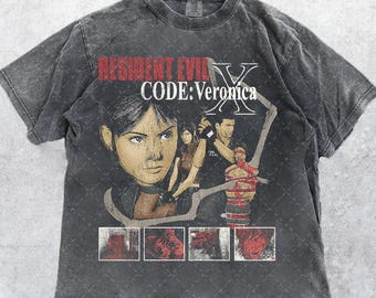 Comfort Colors Resident Evil X Code Veronica Vintage T-Shirt, Resident Evil Biohazard Gift For Women and Man Unisex T-Shirt RE88