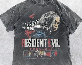 Comfort Colors Limited Resident Evil 9 Requiem Vintage T-Shirt, Grace Ashcroft, Leon Kennedy,  RE33