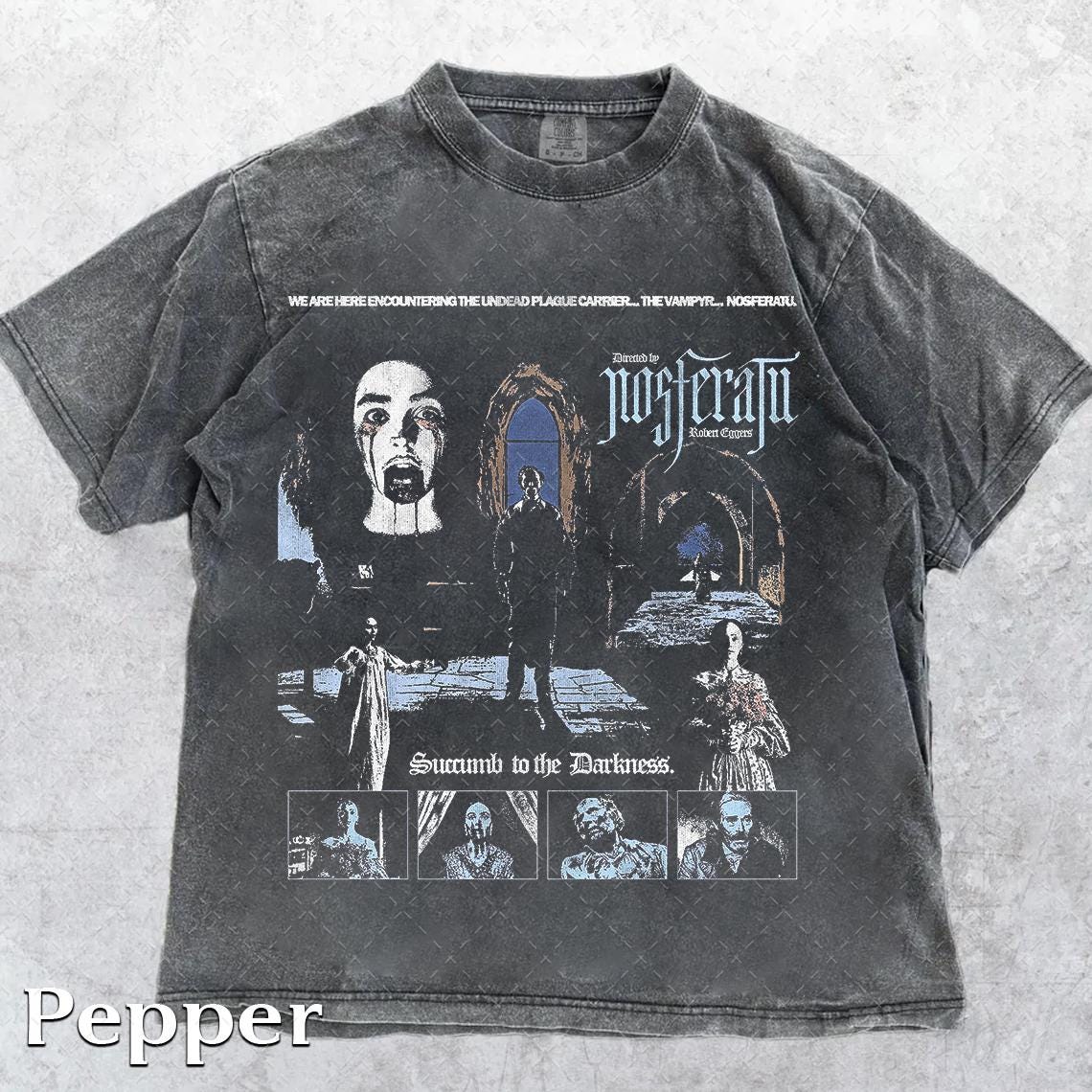 T-shirt Nosferatu Vampire Gothique Horreur Zombie - Coton Noir, Tailles S à XXXL - Neuf Sans étiquettes