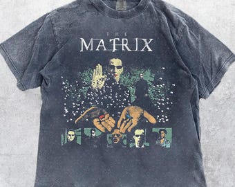 Comfort Colors® 1717 Vintage The Matrix 1999 T-Shirt, Keanu Reeves Movie T-Shirt, Gift For Woman and Man Unisex MT41