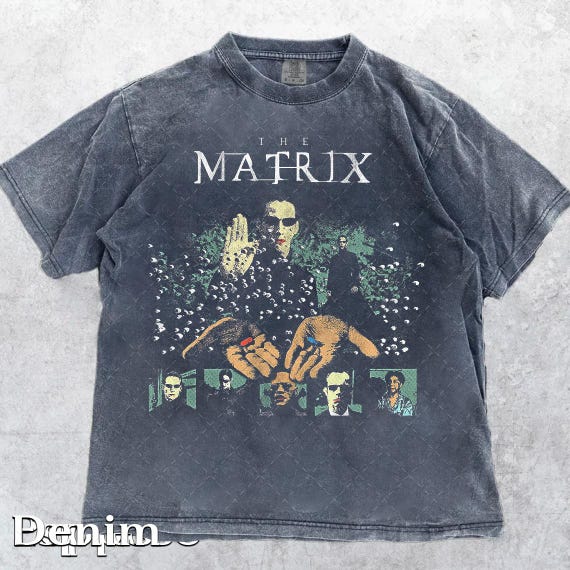 Comfort Colors® 1717 Vintage the Matrix 1999 T-shirt, Keanu Reeves