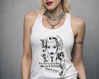 Gwen Just a Girl Spiderweb Racerback Tank