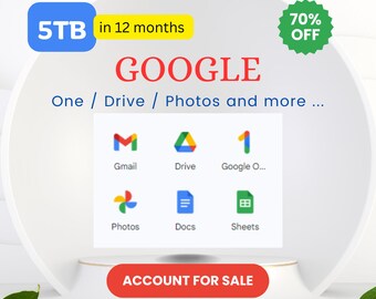 5 TB de Google Drive, Gmail y uso de cuenta de Google en los próximos 12 meses