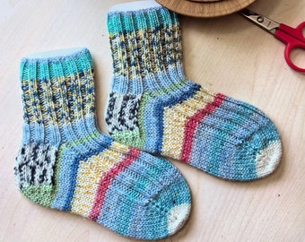 Hand-Crocheted Kids Wool Socks, Warm Winter Socks for Boys and Girls