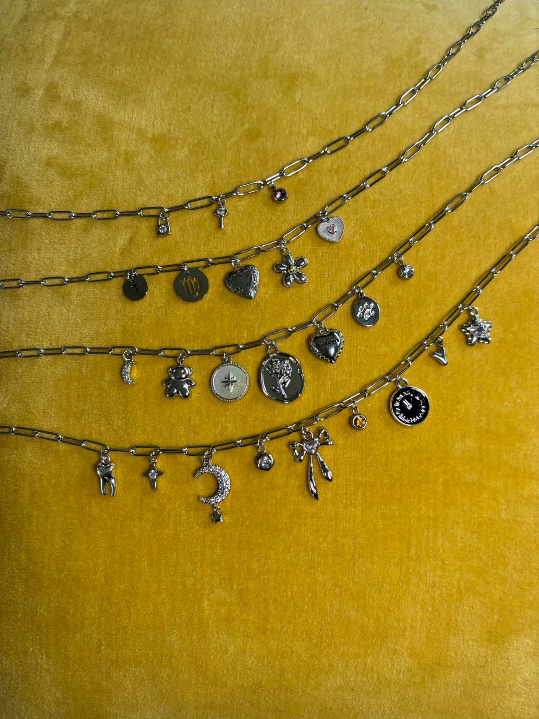 Build Your Own Charm Necklace Custom Charm Necklace Etsy