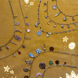 build your own charm necklace | custom charm necklace | silver charm necklace | stainless steel charms