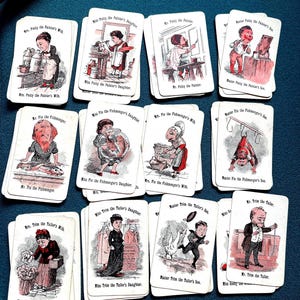 Antique Victorian “Happy Families” Card Game – Jaques & Son Style c.1850-1910 – Rare Collectible