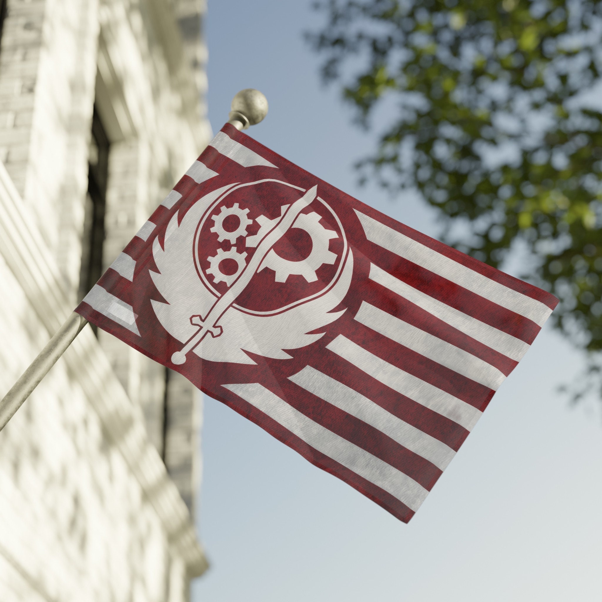 Fallout Brotherhood of Steel Flag Etsy